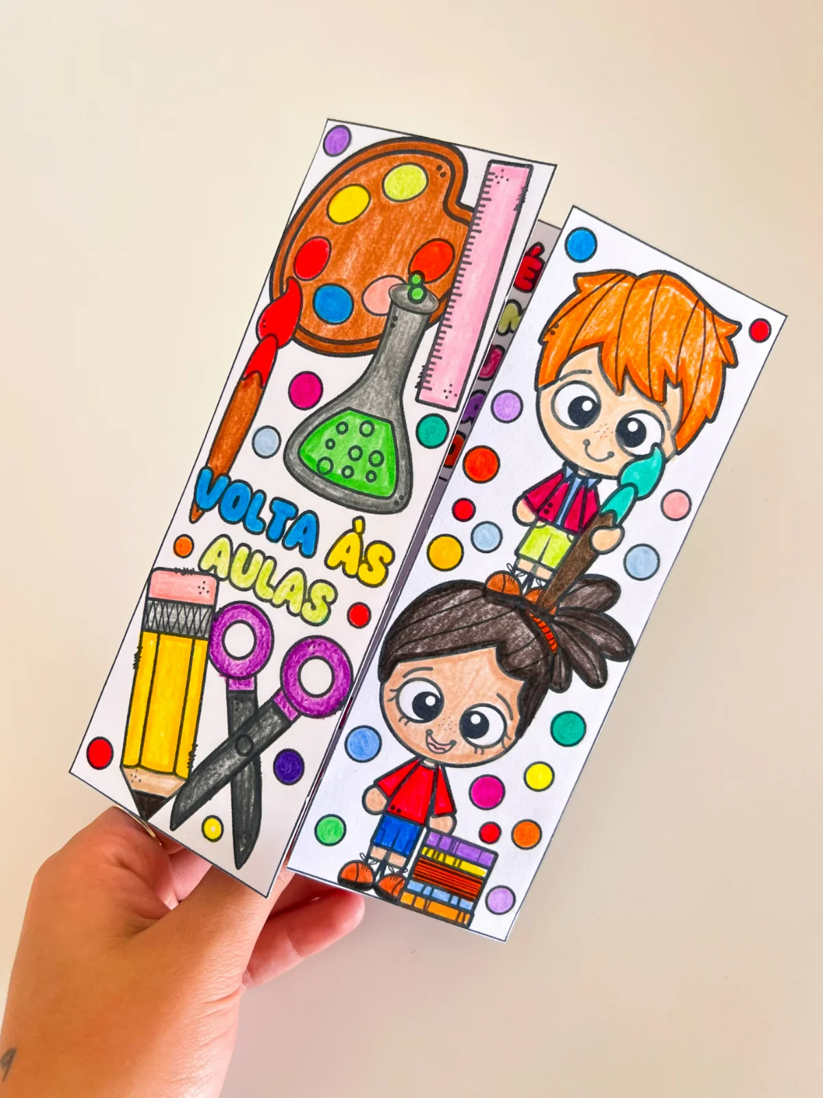 Capa de Lapbook Volta às Aulas – Minhas Férias – PDF para Imprimir