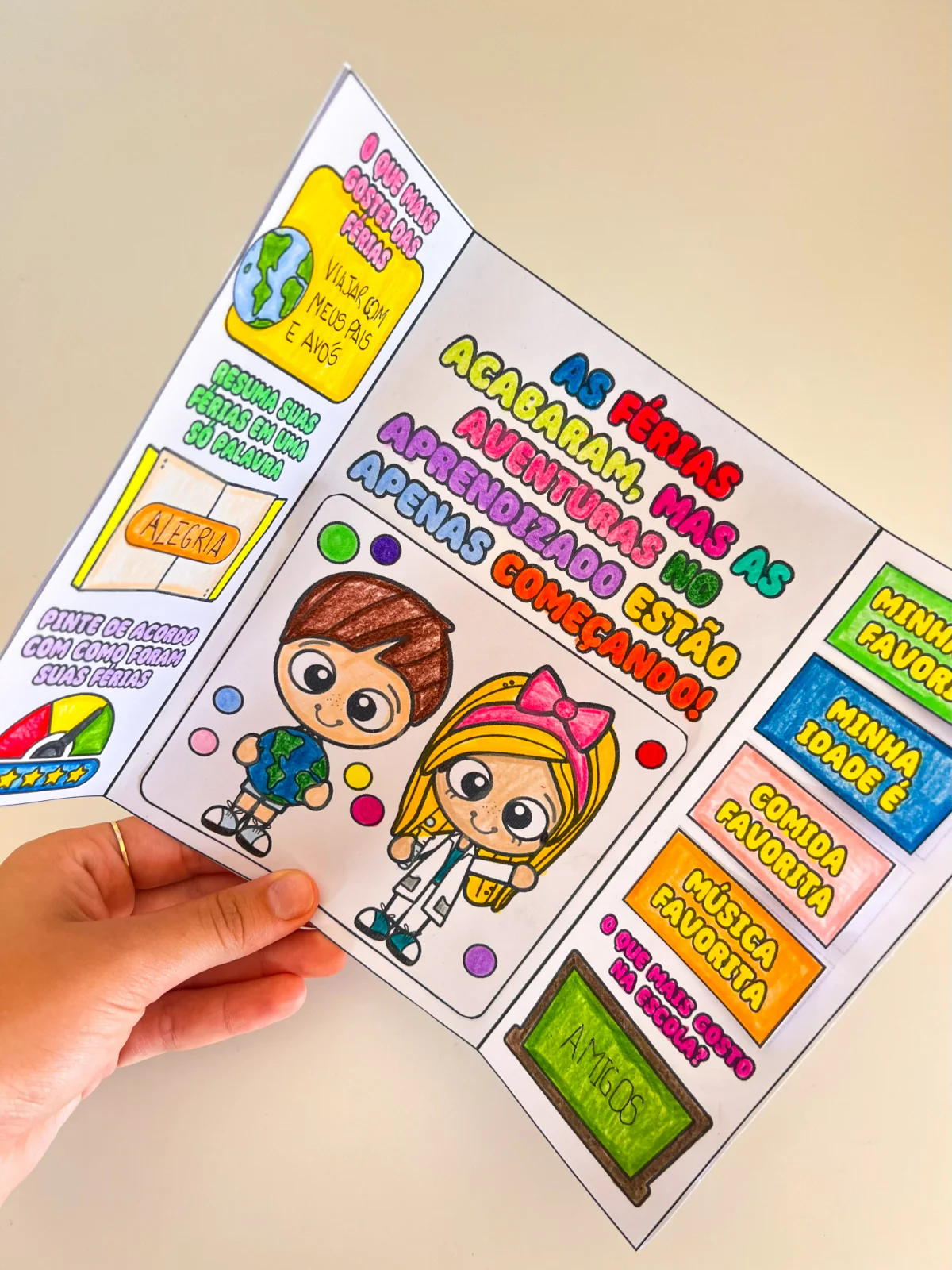 Imagem da galeria 2 de Lapbook Volta às Aulas – Minhas Férias – PDF para Imprimir