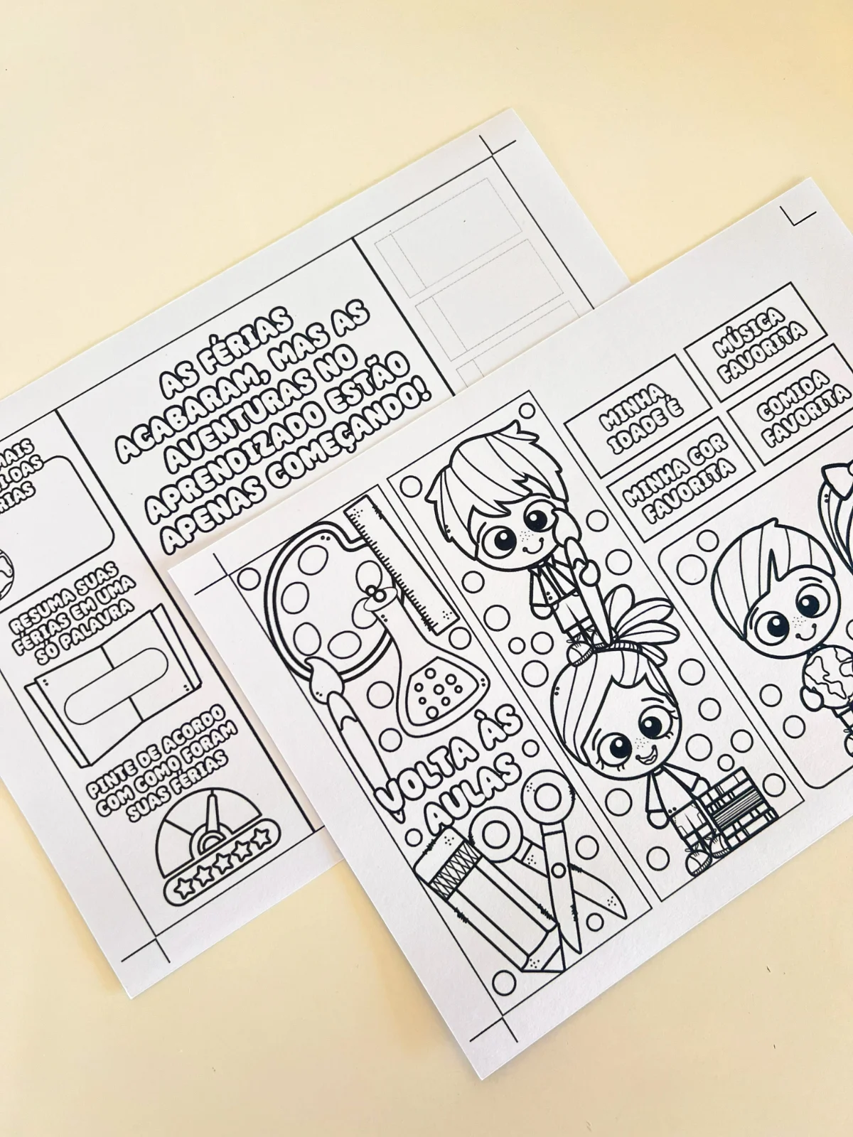Imagem da galeria 3 de Lapbook Volta às Aulas – Minhas Férias – PDF para Imprimir