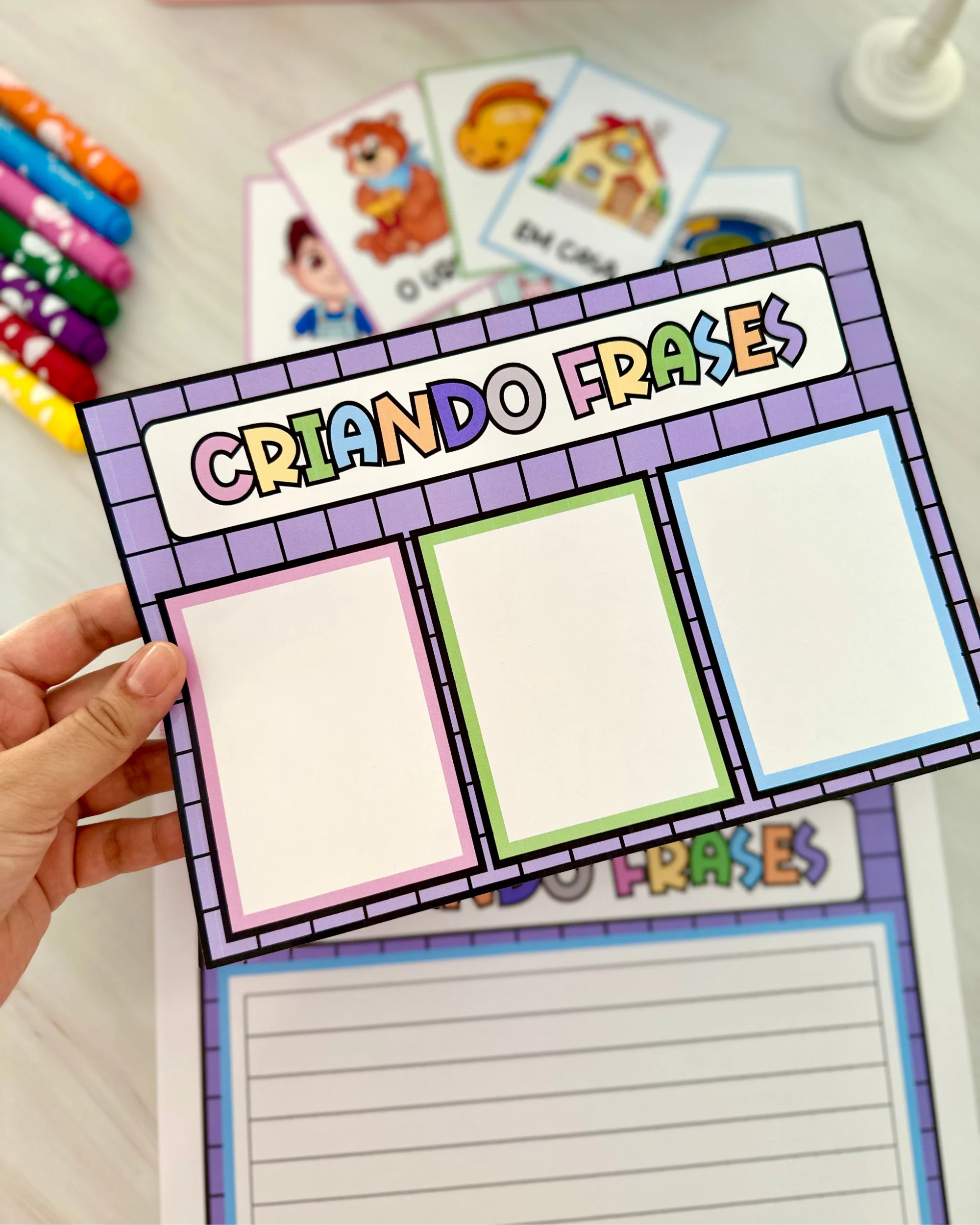 Capa de Criando Frases: Material de Atividades para Educação Infantil e