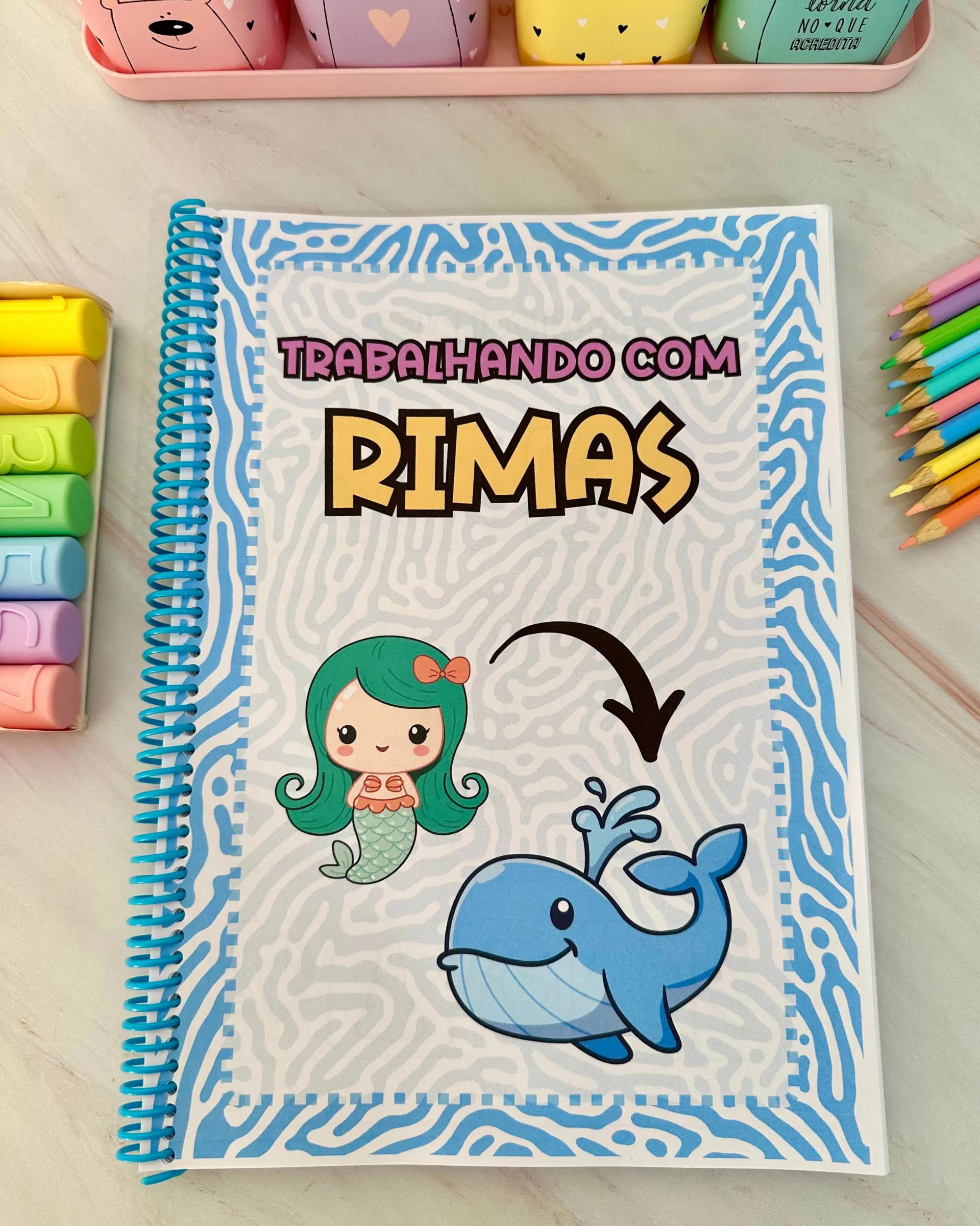 Capa de Apostila de Rimas para Alfabetização – 85 Páginas de Atividades