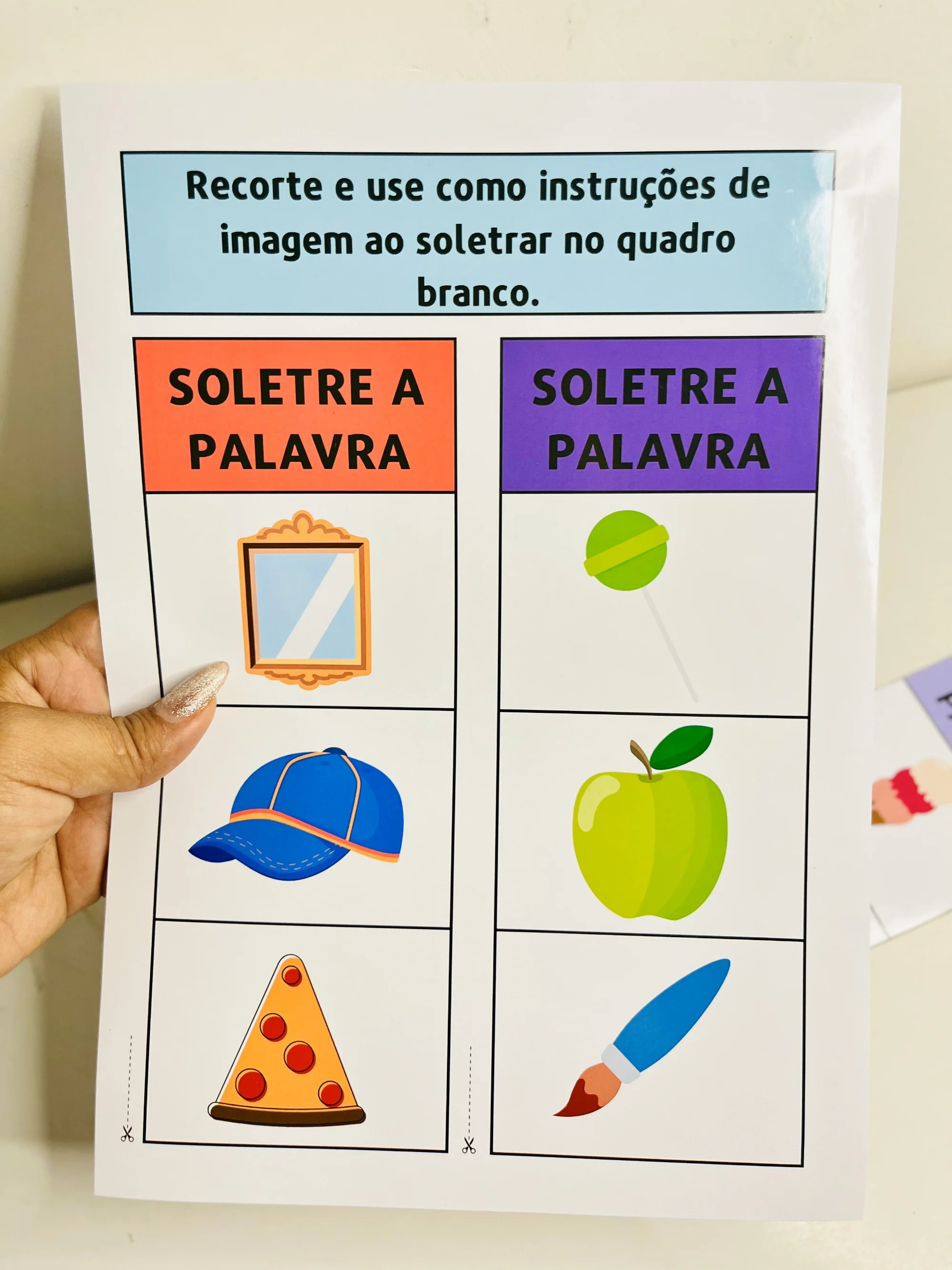 Capa de Soletre a Palavra com Imagens | Alfabetização