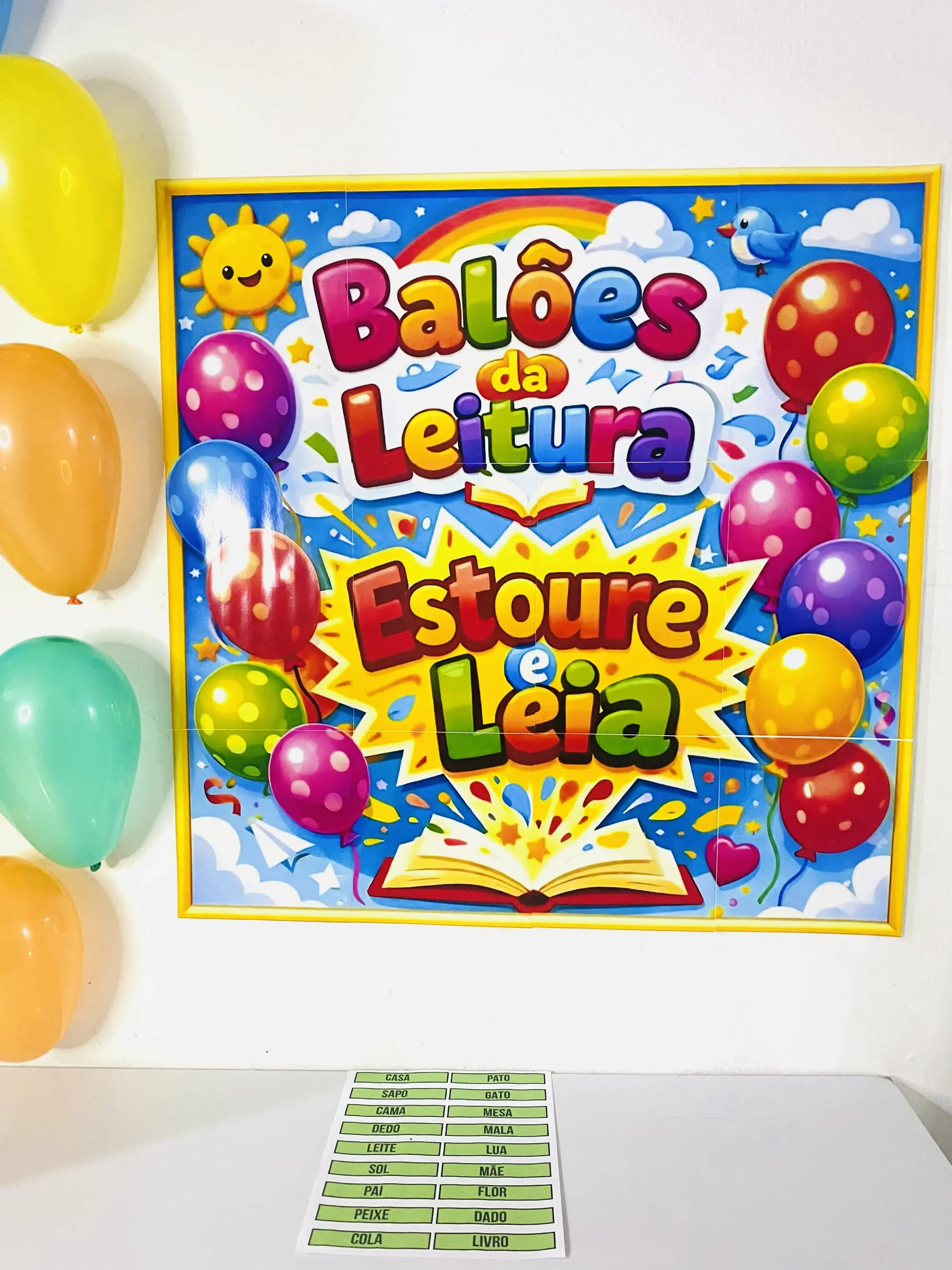 Imagem da galeria 1 de Painel Balões da Leitura para Alfabetização e Educação Infantil