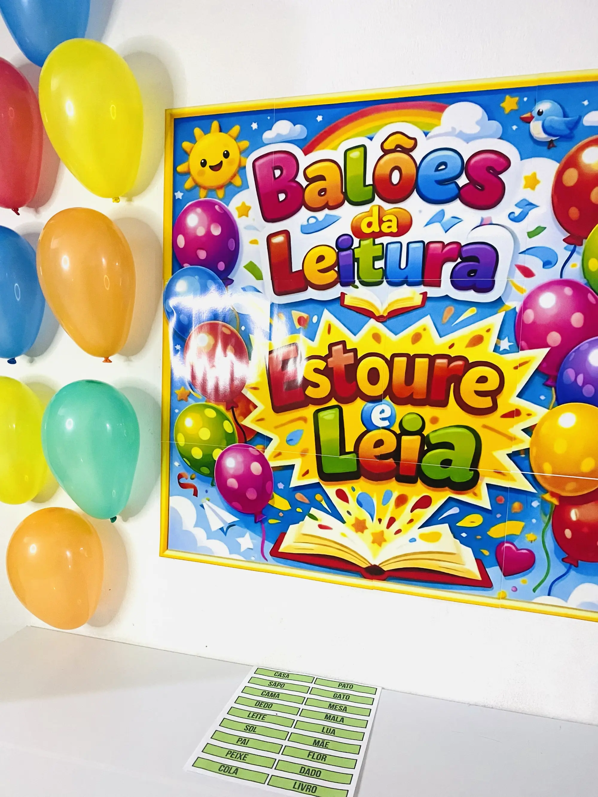 Imagem da galeria 3 de Painel Balões da Leitura para Alfabetização e Educação Infantil