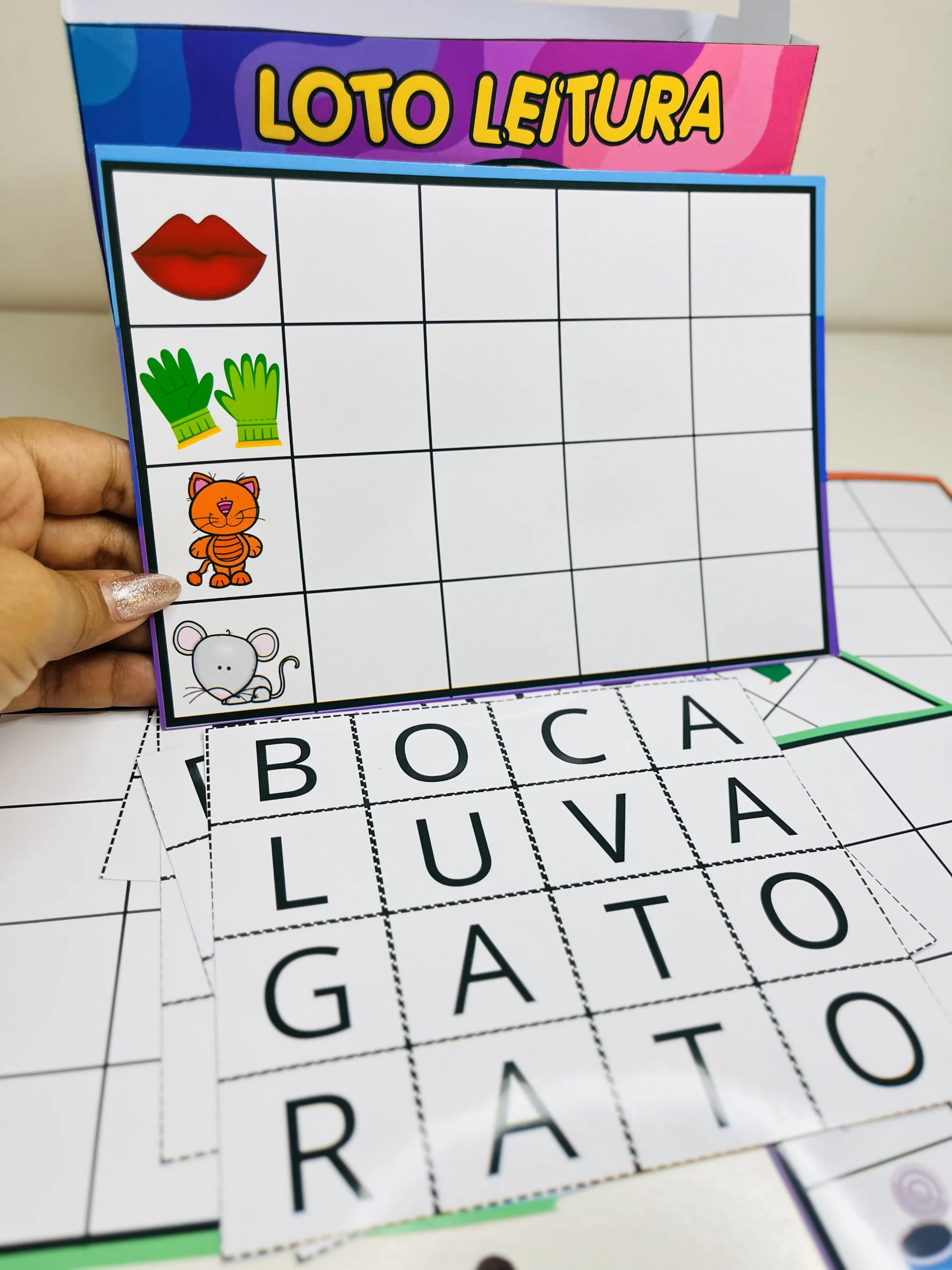 Imagem da galeria 1 de Loto Leitura - Fichas de Palavras Dissílabas