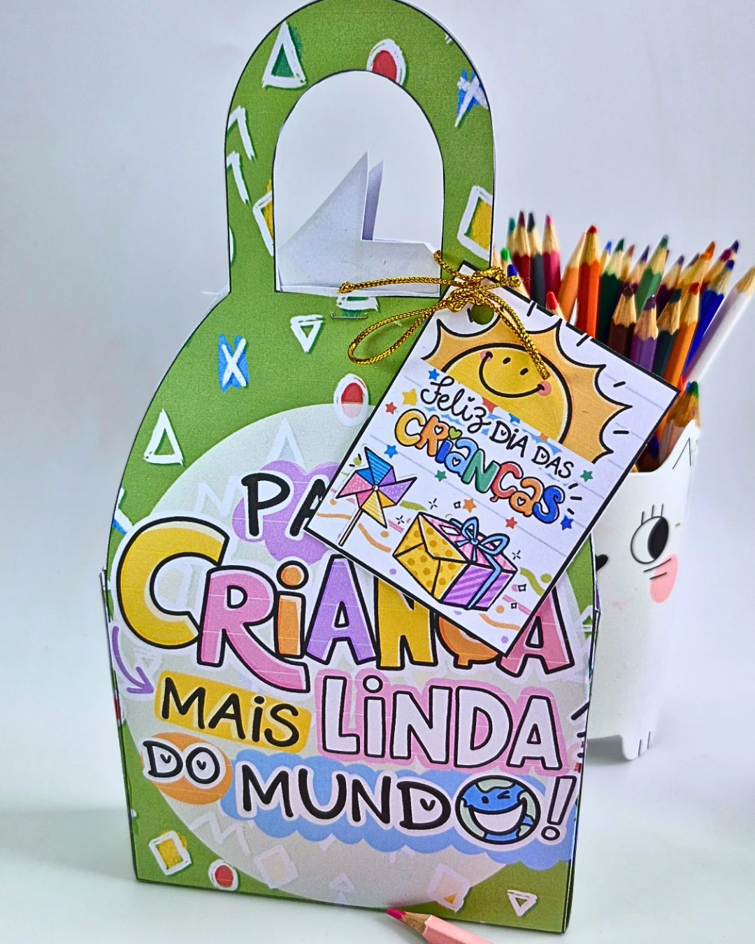 Capa de Caixinha e Viseira Para a Criança Mais Linda – Lembrancinha Dia das