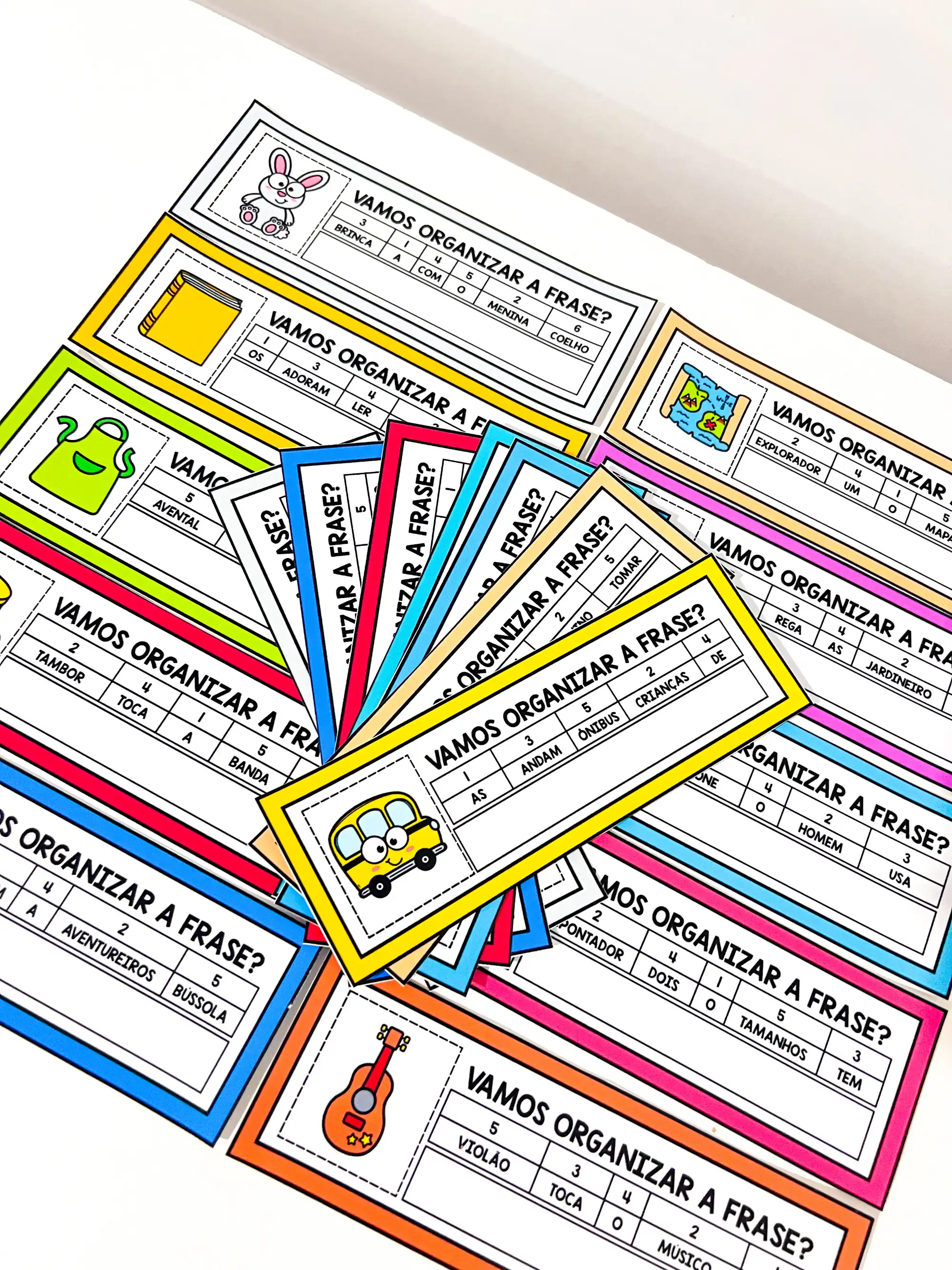 Capa de Atividades de Organização de Frases para Alfabetização*