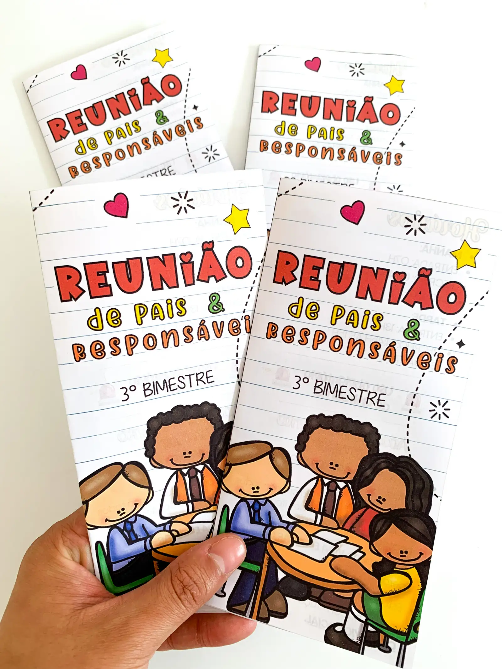 Capa de Folder Reunião de Pais Editável