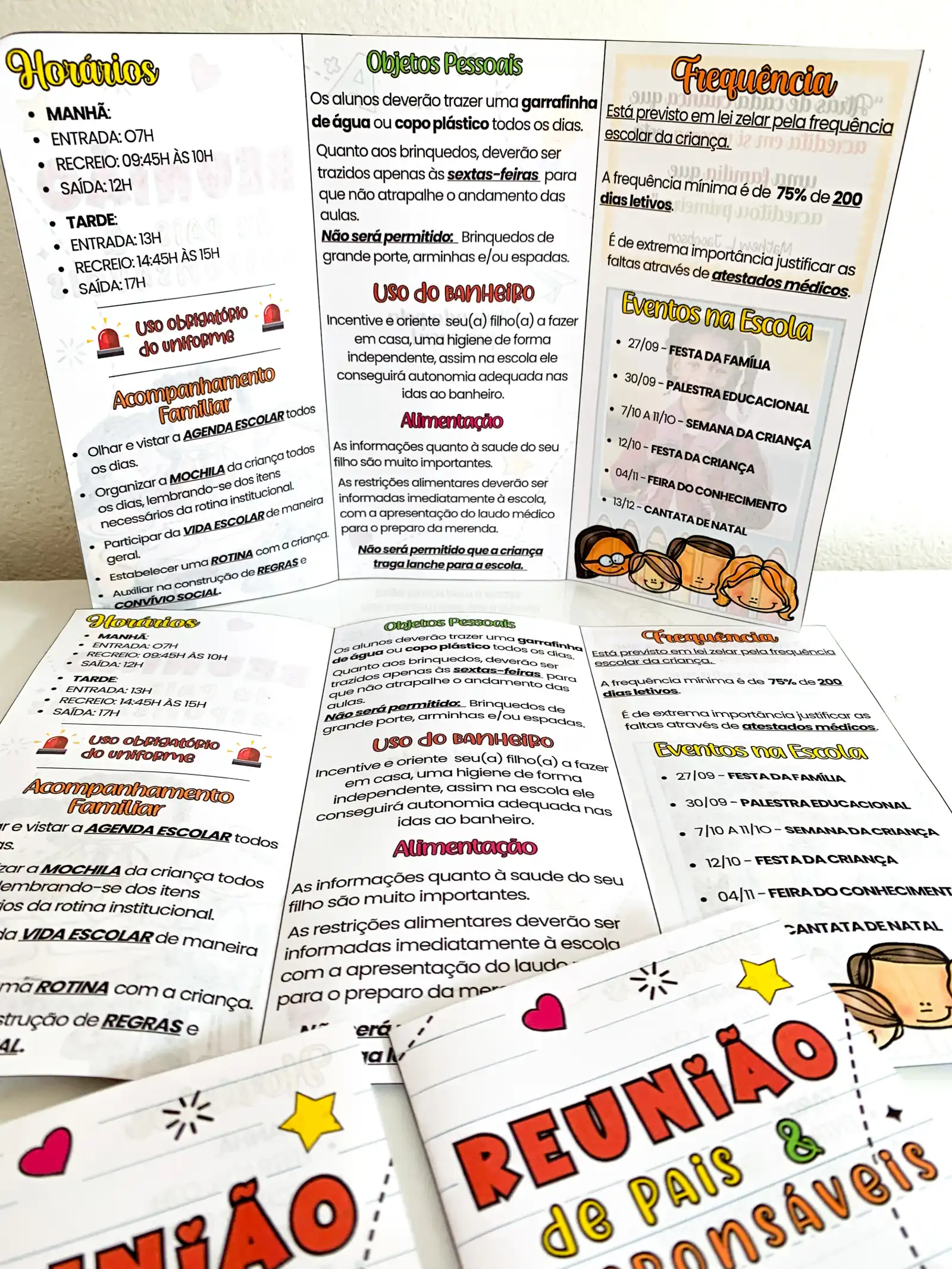 Imagem da galeria 1 de Folder Reunião de Pais Editável