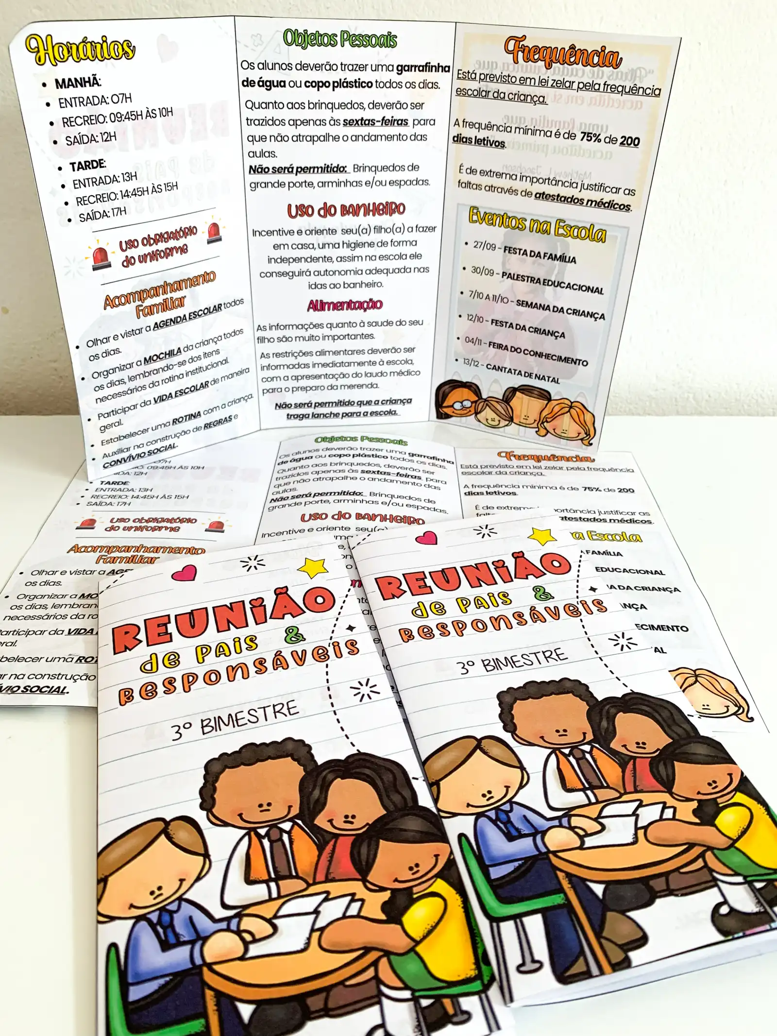 Imagem da galeria 2 de Folder Reunião de Pais Editável