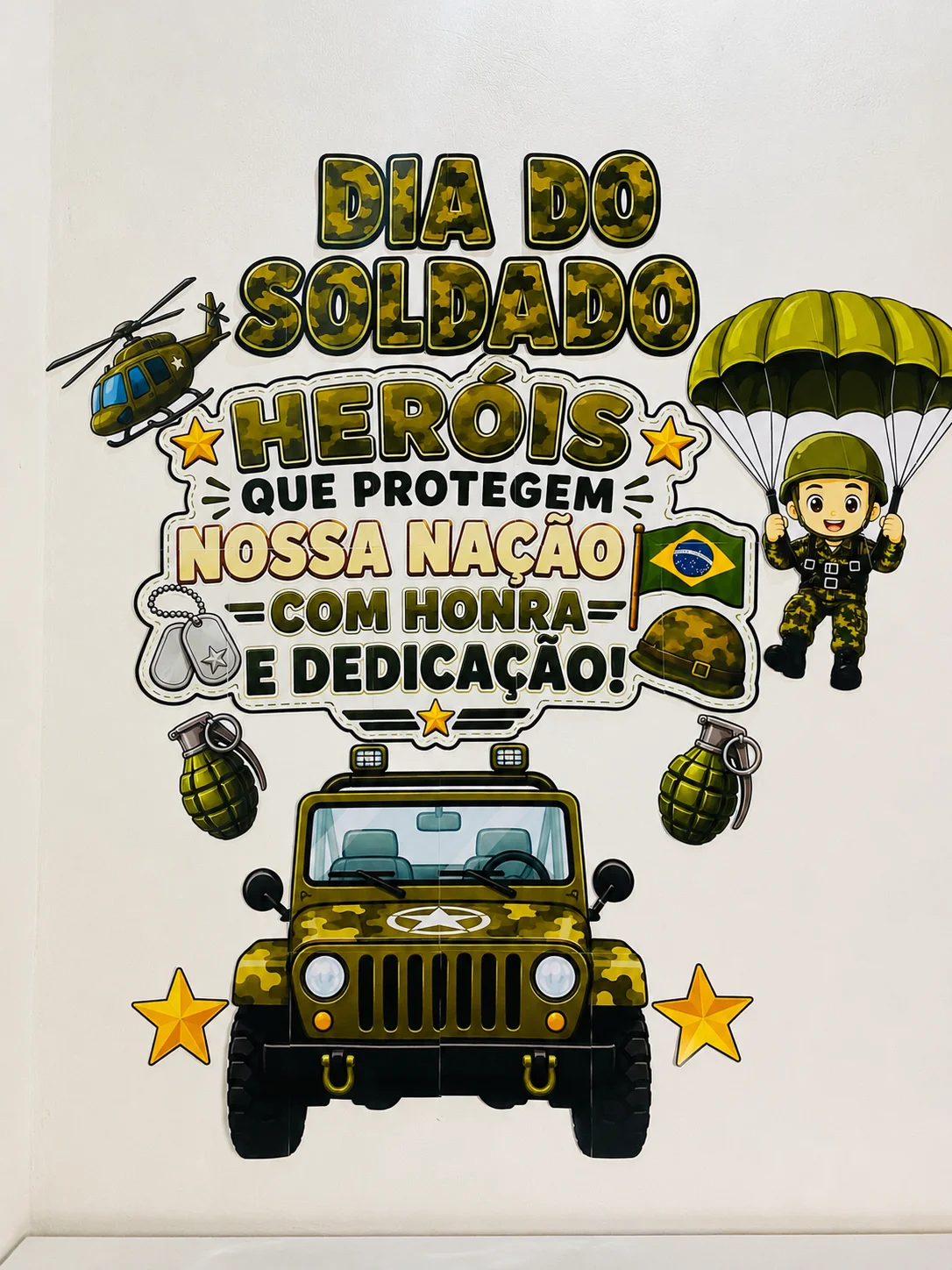 Capa de Painel – Dia do Soldado: Heróis que Protegem Nossa Nação