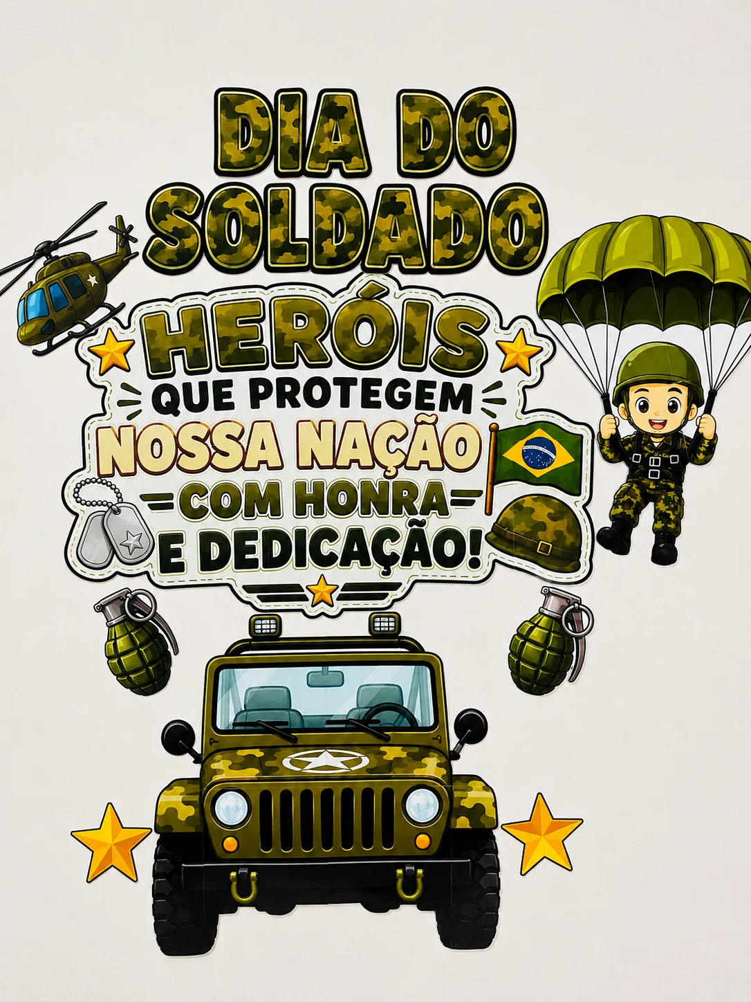 Imagem da galeria 3 de Painel – Dia do Soldado: Heróis que Protegem Nossa Nação