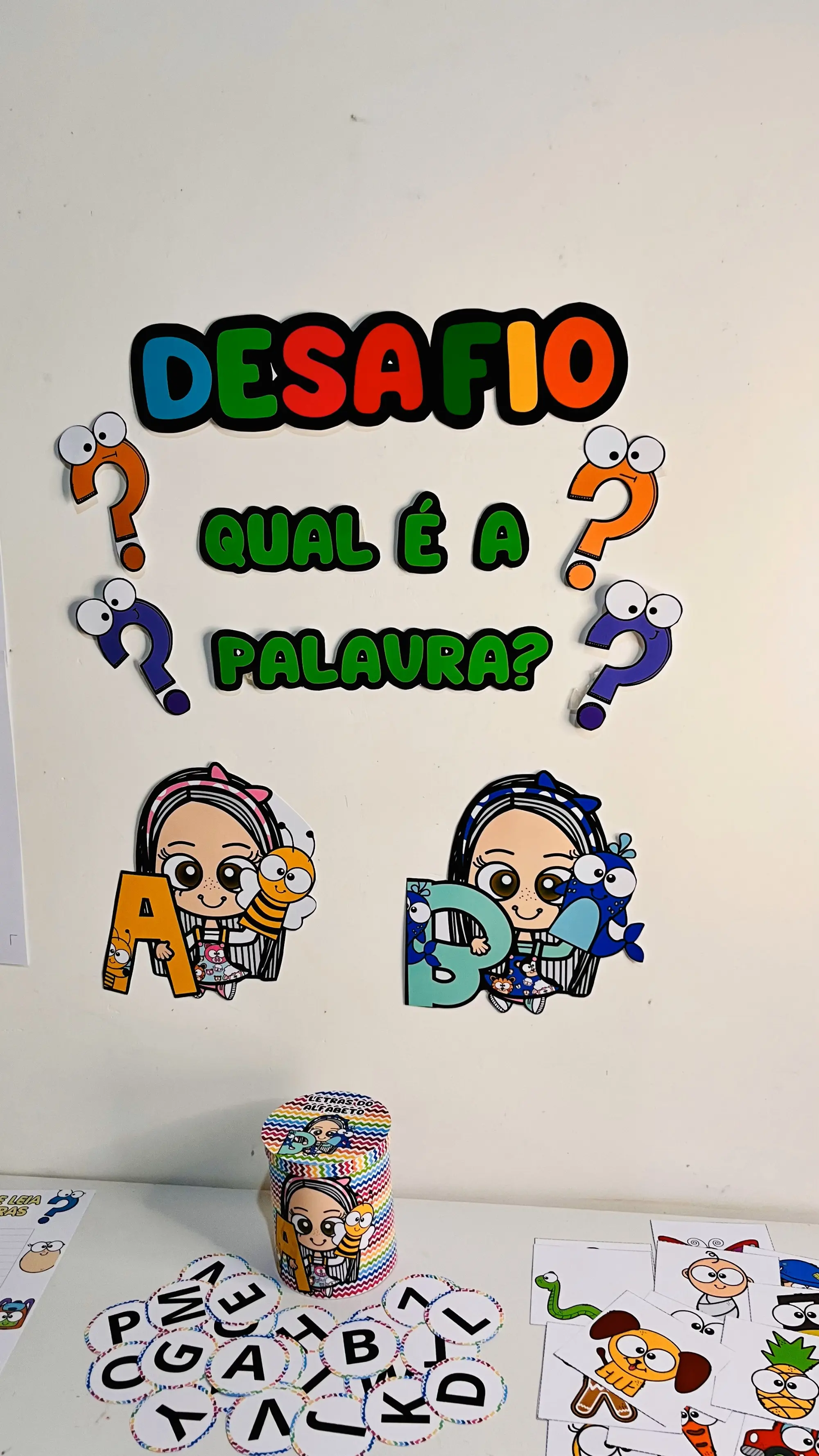 Capa de Desafio “qual é a palavra?” – PDF para Imprimir | Alfabetização