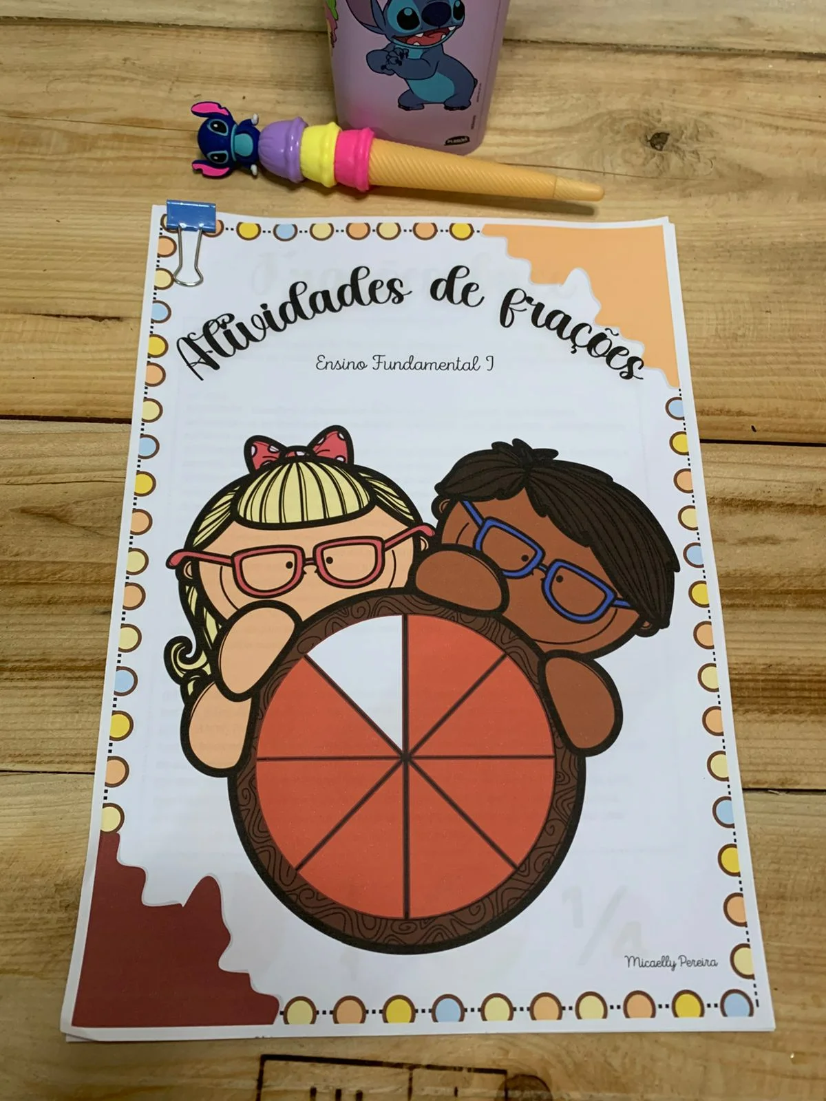 Capa de Apostila das Frações – PDF para Imprimir | 4º ano