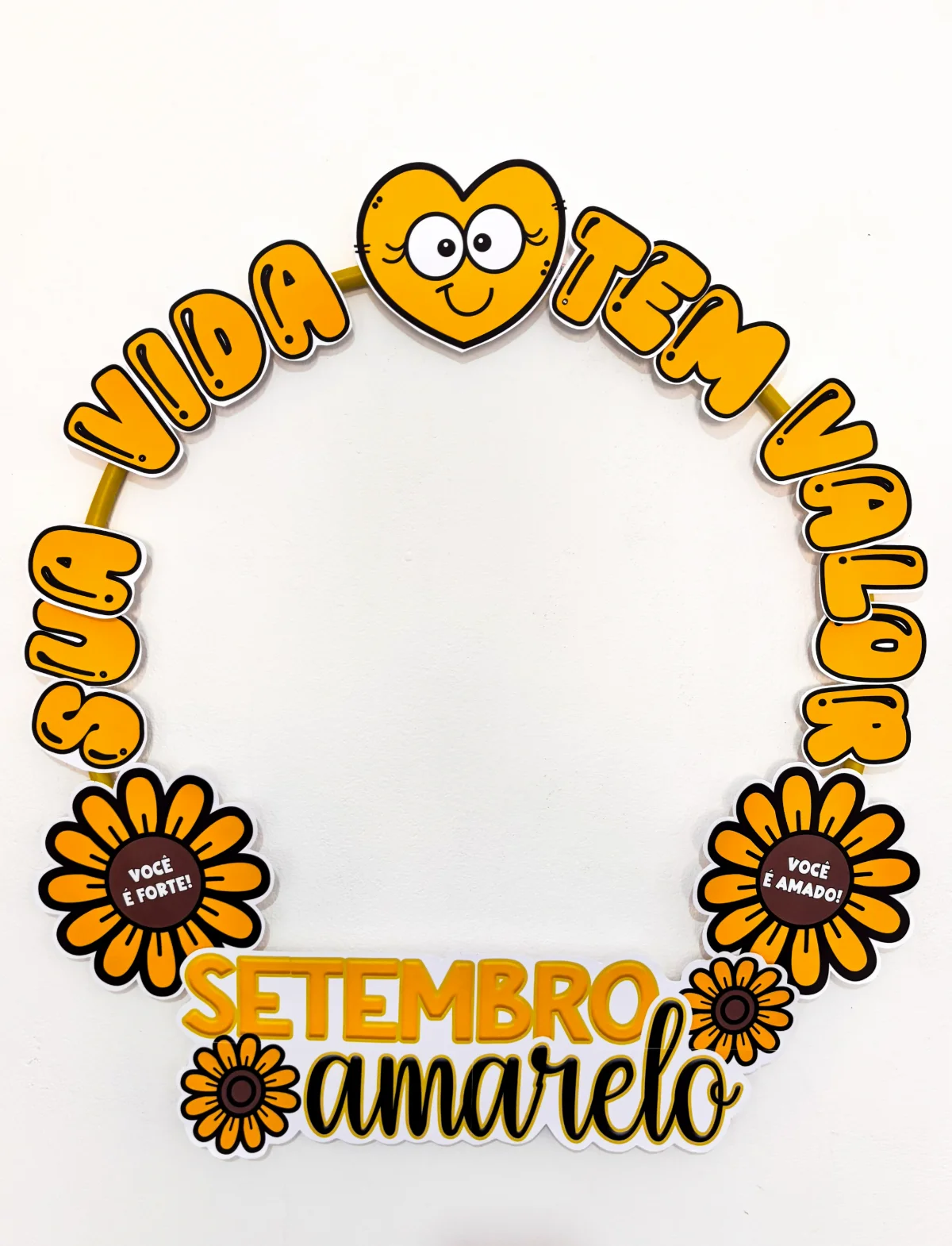 Capa de Bambolê para Fotos - Setembro Amarelo – Material Pedagógico