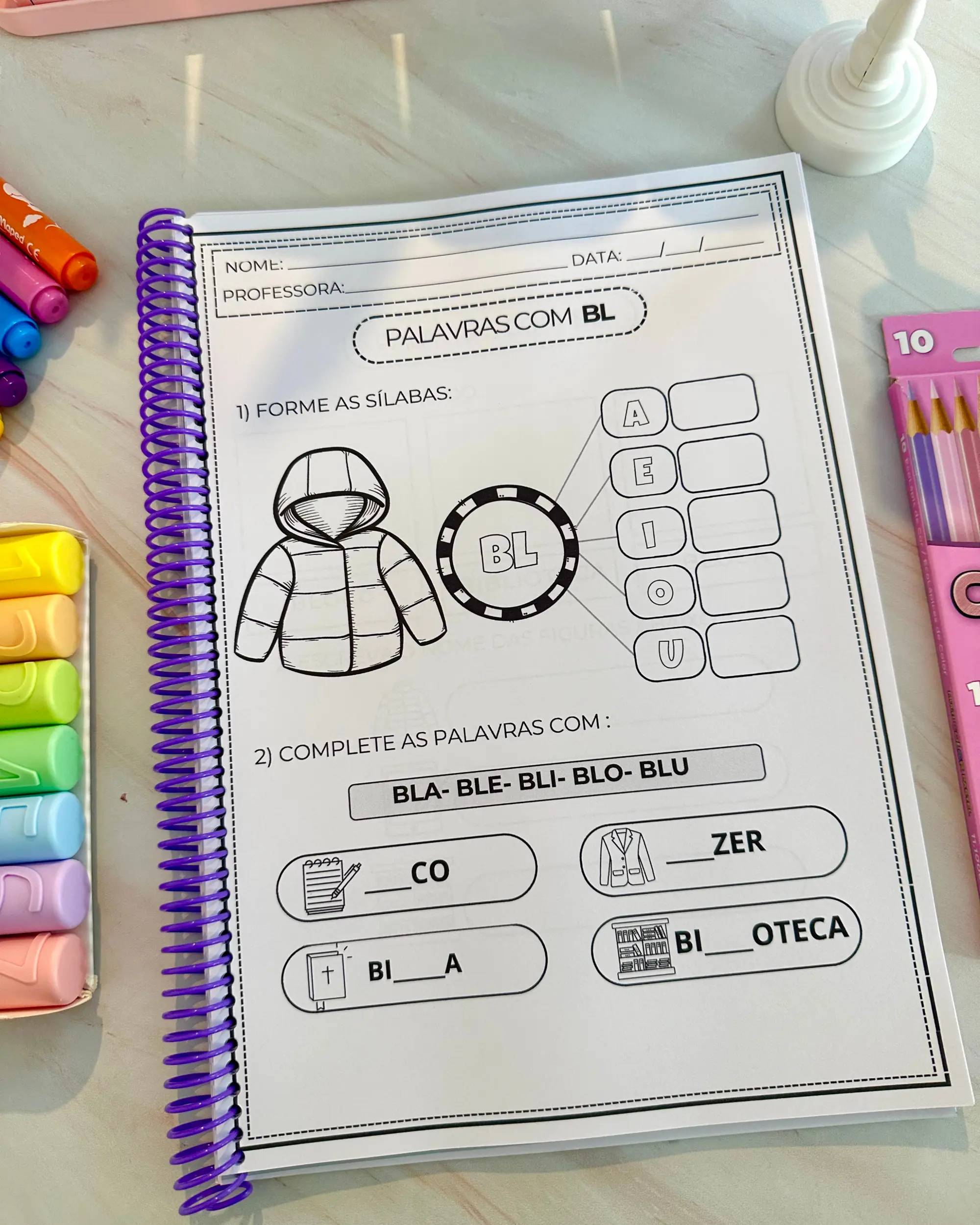 Imagem da galeria 2 de Apostila Sílabas Complexas para Alfabetização Infantil em PDF