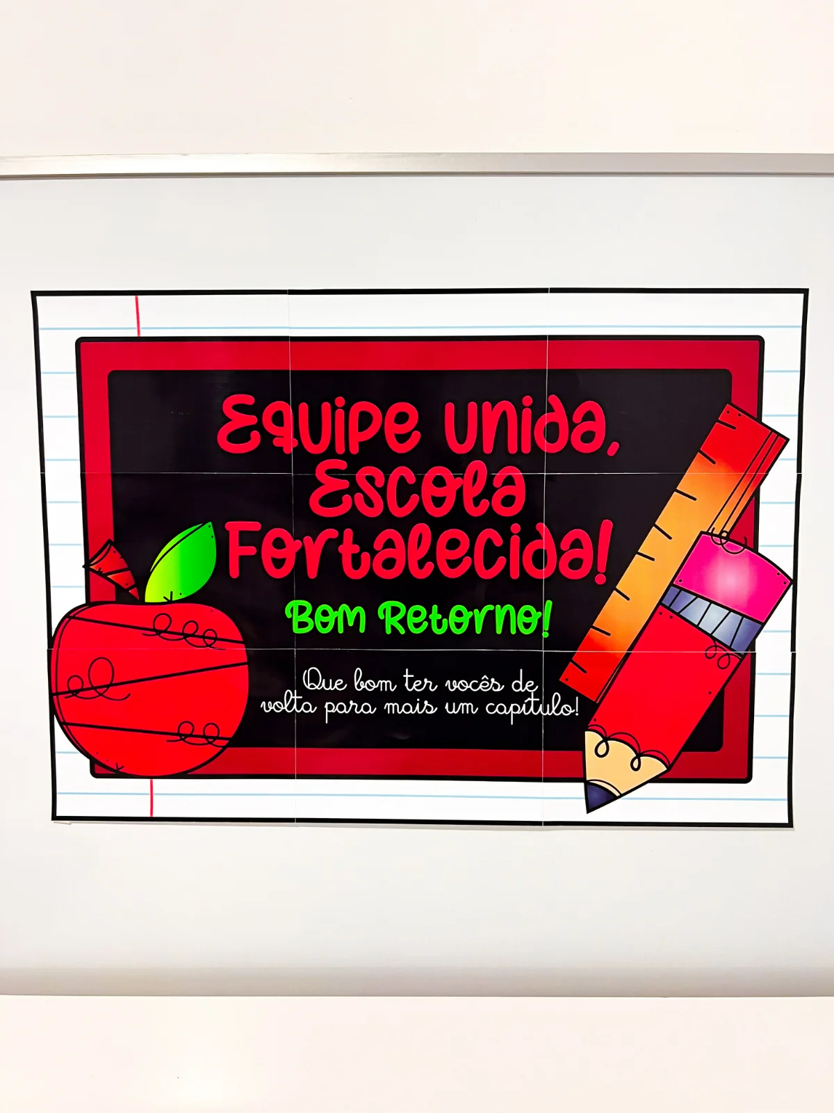 Capa de Painel Retorno da Equipe – Material Pedagógico