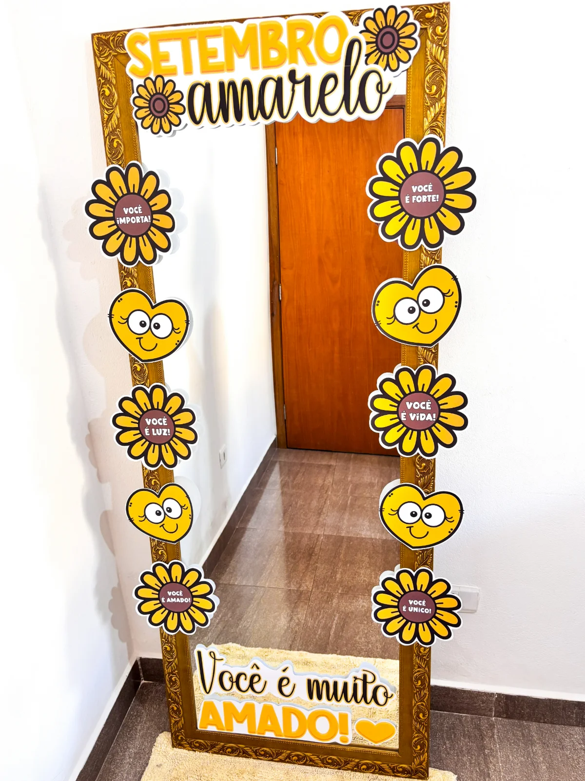 Capa de Moldura para Espelho - Setembro Amarelo – Material Pedagógico