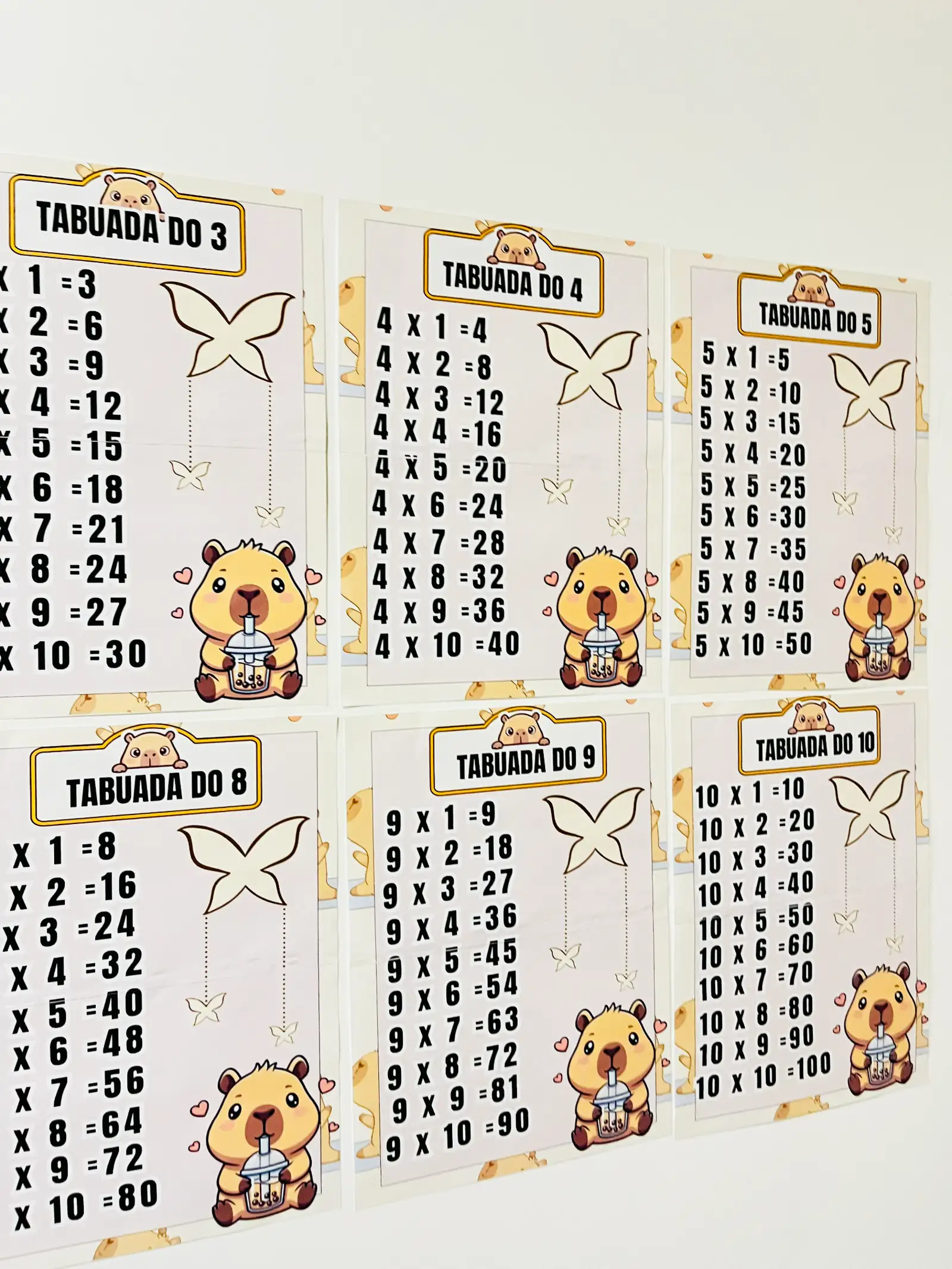 Imagem da galeria 3 de TABUADA DIVERTIDA 1 AO 10 – TEMA CAPIVARAS - MULTIPLICAÇÃO - Revenda