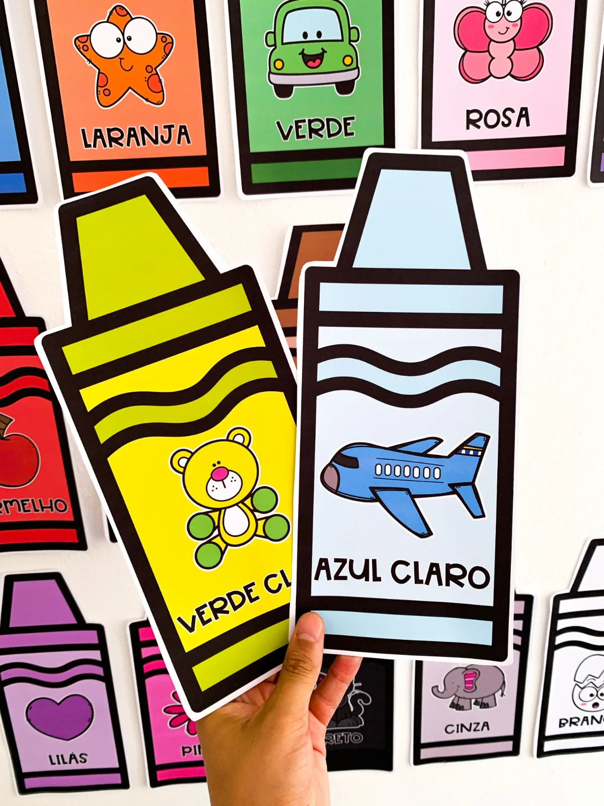 Capa de Fichas das Cores – Giz de Cera – PDF para Imprimir | Educação Infantil