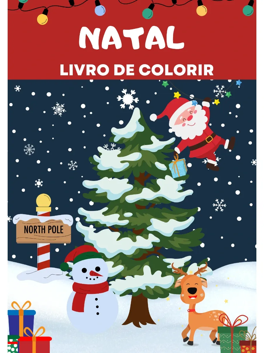 Capa de CADERNO DE COLORIR NATAL