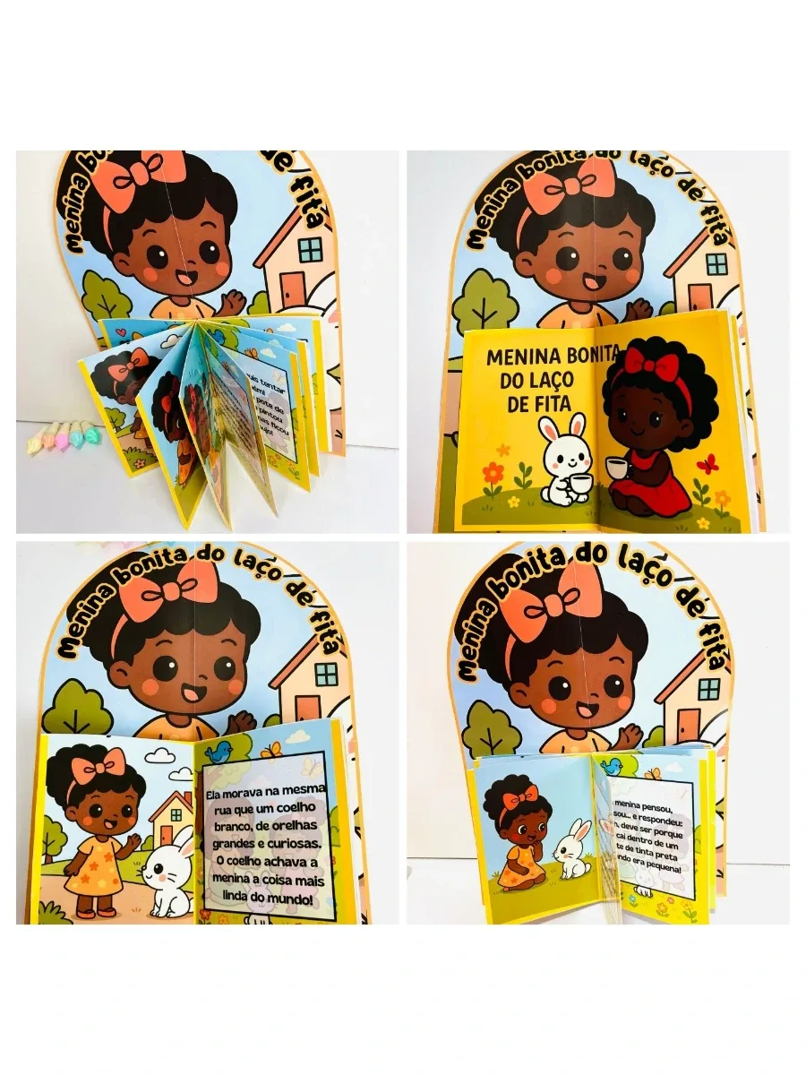 Capa de LIVRO 3D MENINA BONITA DO LAÇO DE FITA