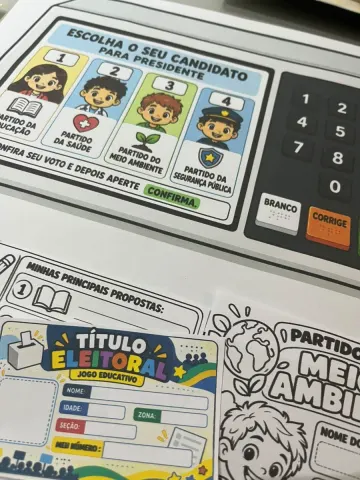 Capa do material: SIMULAÇÃO ELEITORAL 2026 -anos iniciais