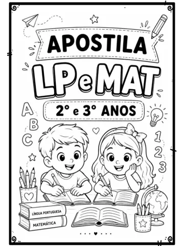 Capa do material: Apostila Português e Matemática - 2º e 3º Ano