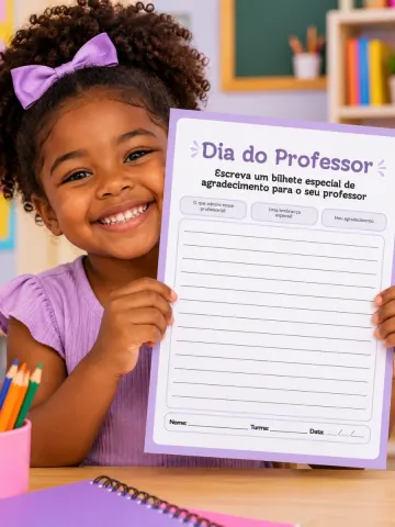 Capa do material: Dia do Professor – Atividade Infantil de Agradecimento