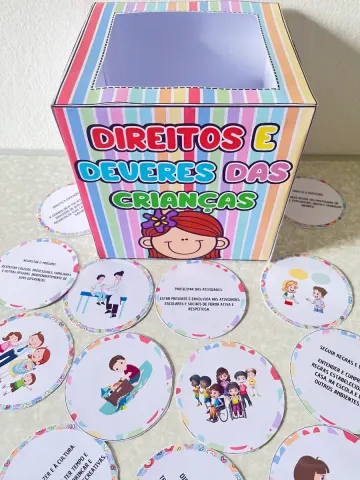 Capa do material: DIREITOS E DEVERES DAS CRIANÇAS