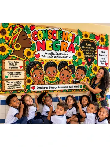 Capa do material: Painel Consciência Negra PDF "32 páginas" Educação Infantil