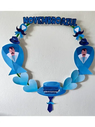 Capa do material: BAMBOLÊ NOVEMBRO AZUL — CONSCIENTIZAR TAMBÉM É UM ATO DE AMOR!