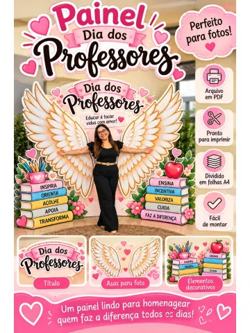 Capa do material: Asas de Anjo Painel dia dos Professores