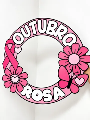 Capa do material: Bambolê Outubro Rosa para Fotos – Decoração e Conscientização