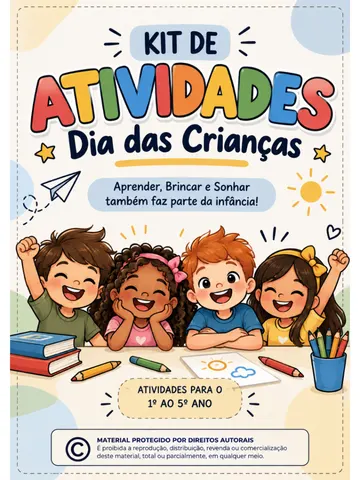 Capa do material: Kit Dia das Crianças – 7 Atividades Lúdicas + Certificado