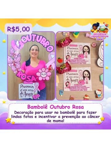 Capa do material: Moldura Bambolê Outubro Rosa