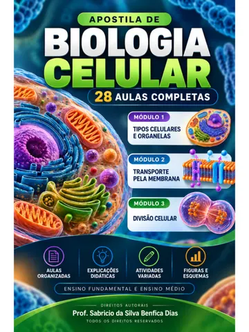 Capa do material: Apostila de Biologia Celular – 28 Aulas e Atividades de Citologia