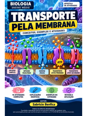 Capa do material: Apostila Transporte pela Membrana – Biologia Ensino Médio