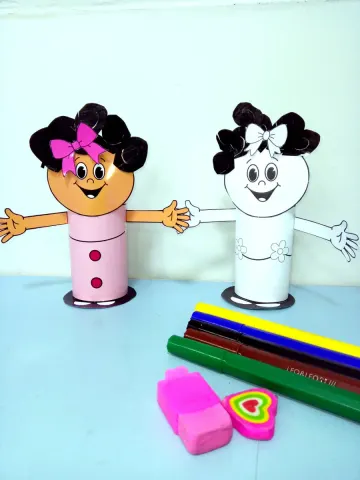 Capa do material: Boneca 3D Menina Bonita do Laço de Fita para Educação Infantil