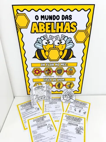 Capa do material: Kit Projeto Abelhas Educação Infantil - Painel Decorativo, E-book e Atividades