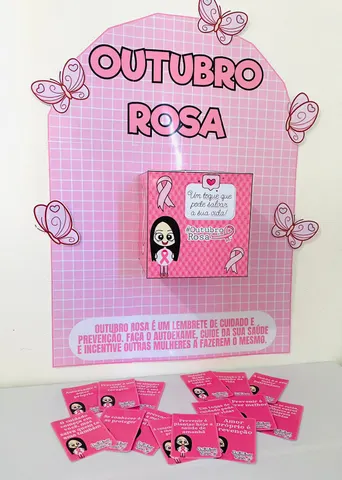Capa do material: CAIXA DE MENSAGEM / CAIXA MOTIVACIONAL: OUTUBRO ROSA