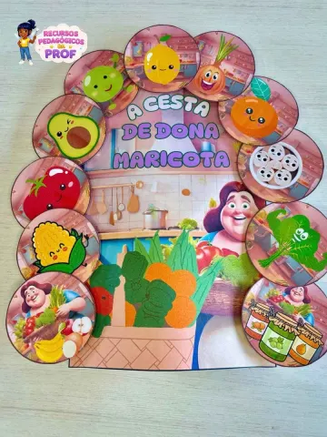 Capa do material: A Cesta da Dona Maricota: Uma Deliciosa Aventura Nutritiva