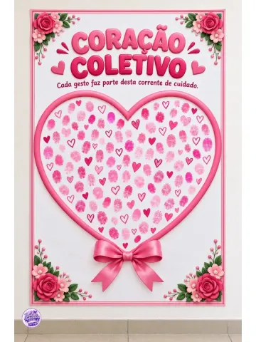 Capa do material: PAINEL INTERATIVO — CORAÇÃO COLETIVO  OUTUBRO ROSA