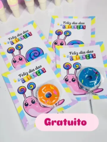 Capa do material: Material Gratuito Cartão Dia das Crianças Caracol