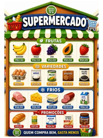 Capa do material: Supermercado da Matemática - 2° ao 4° ano do fundamental.