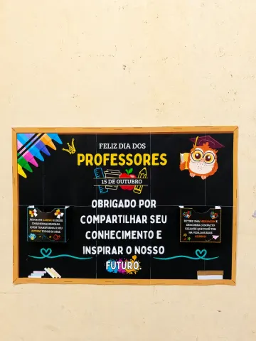 Capa do material: Painel Dia dos Professores – 15 de Outubro