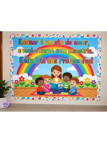 Capa do material: PAINEL DIA DOS PROFESSORES – ENSINAR É UM ATO DE AMOR