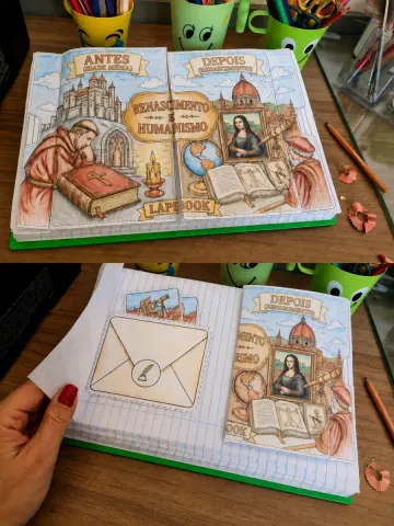 Capa do material: Lap Book interativo Renascimento- 7º ano