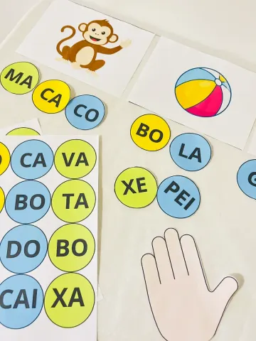 Capa do material: Bate Sílabas – Jogo de Alfabetização para Formar Palavras e Desenvolver a Consciência Fonológica