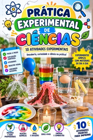 Capa do material: Prática Experimental de Ciências – 10 Experimentos para o Ensino Fundamental